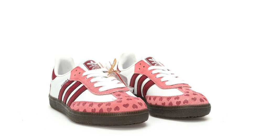 Adidas Samba White Pink Heart