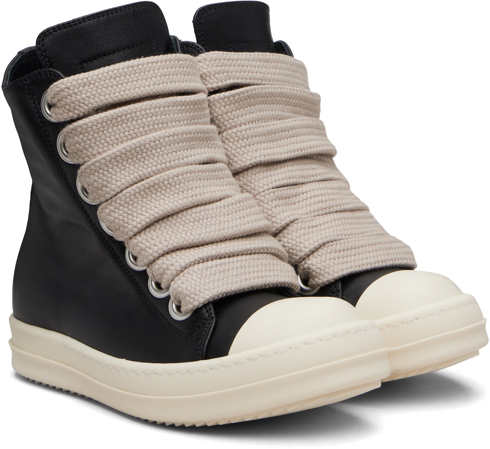 RICK OWENS Black Temple Jumbolace Sneakers