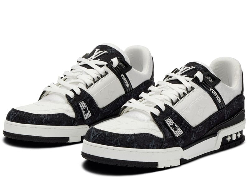 LOUIS VUITTON LV TRAINER WHITE BLACK FULLY BOXED