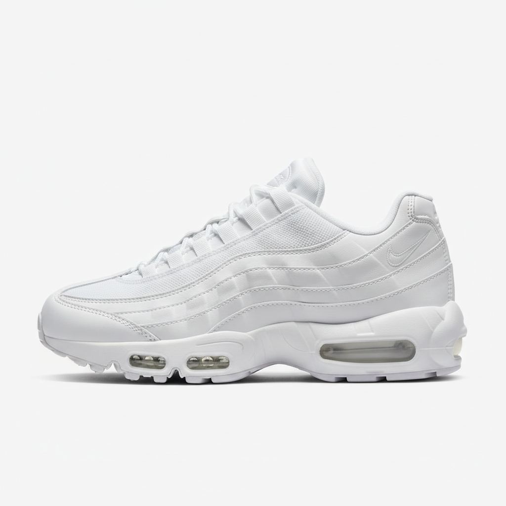Nike Air Max 95 Triple White side view