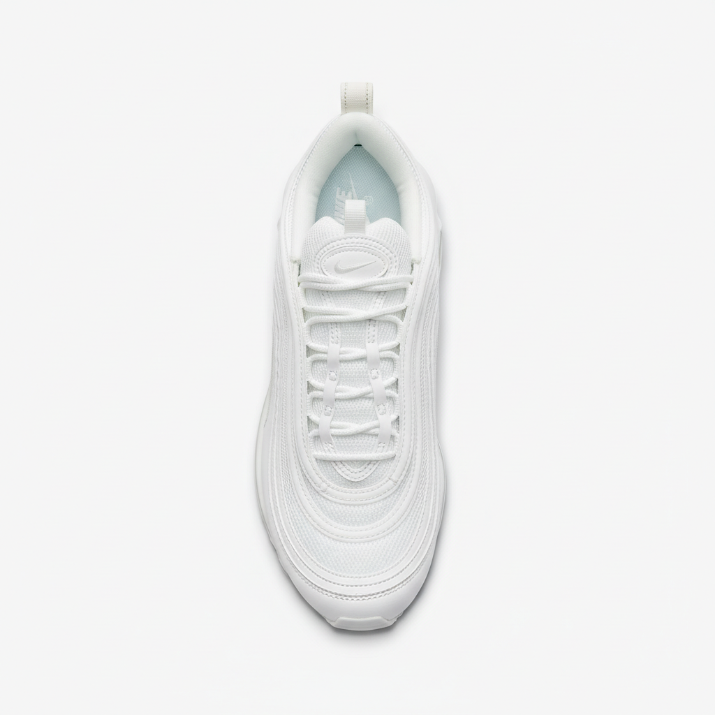 Nike Air Max 97 Triple White top view