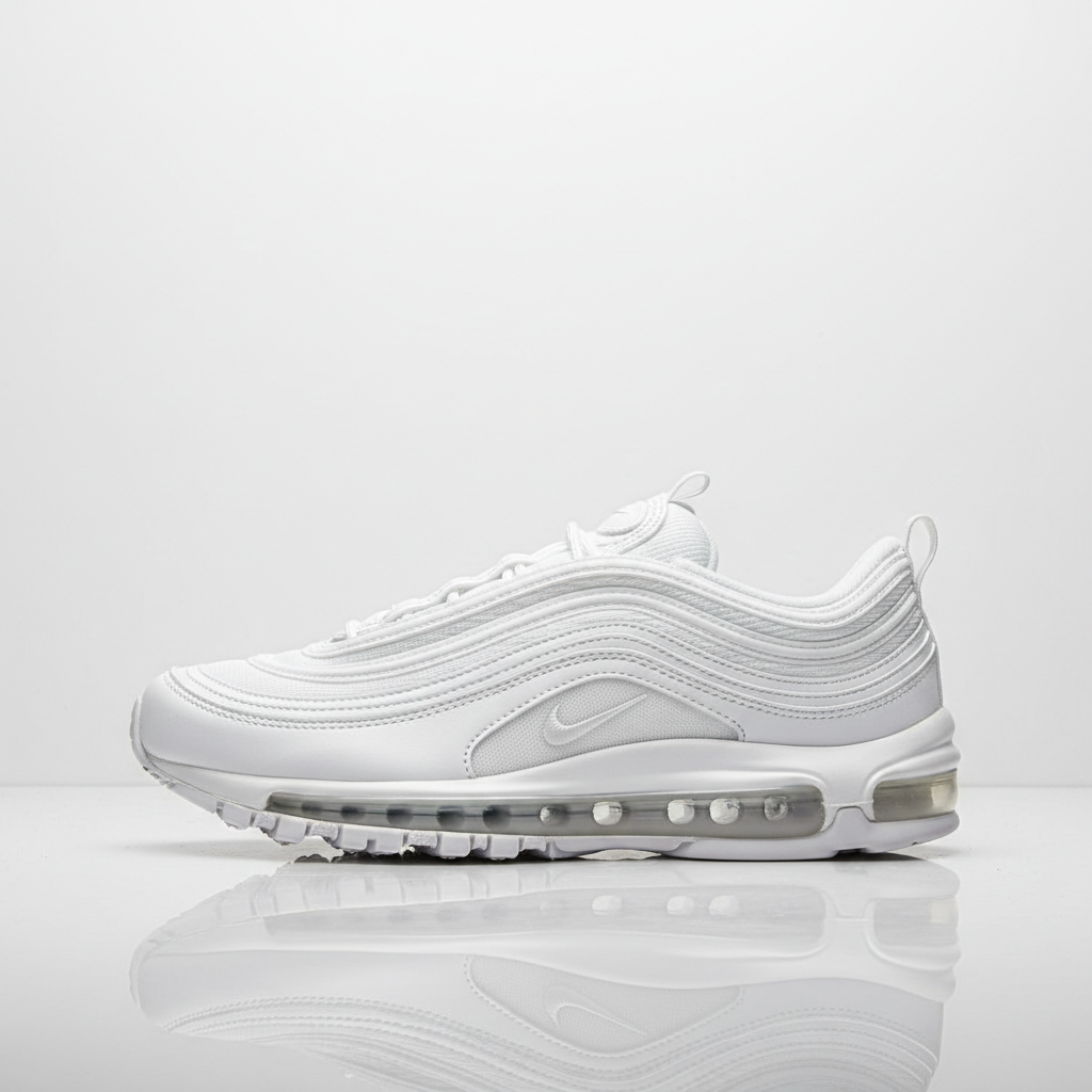 Nike Air Max 97 Triple White side view