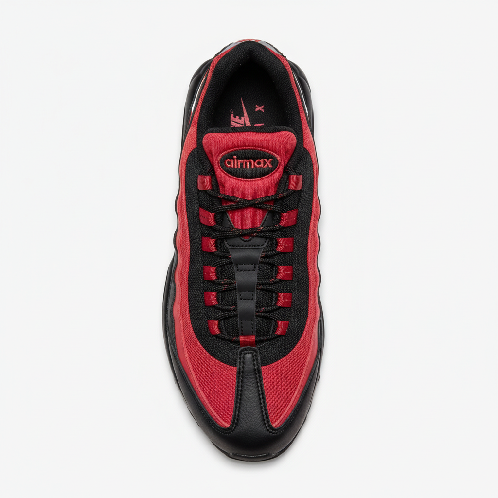 Nike Air Max 95 University Red Black top view