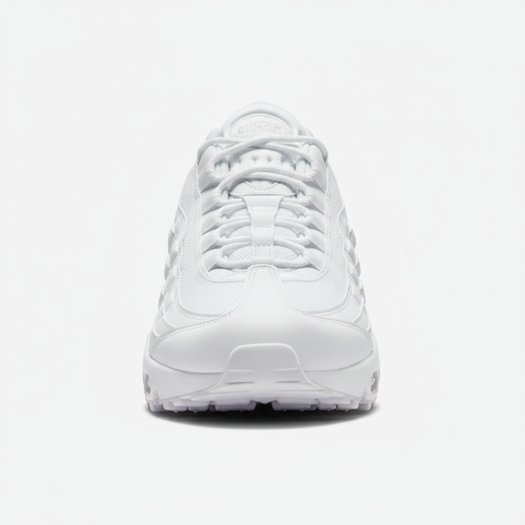 Nike Air Max 95 Triple White front view