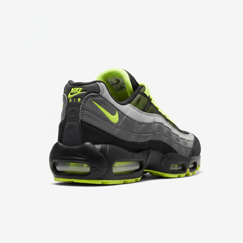 Nike Air Max 95 Neon Yellow Black back view