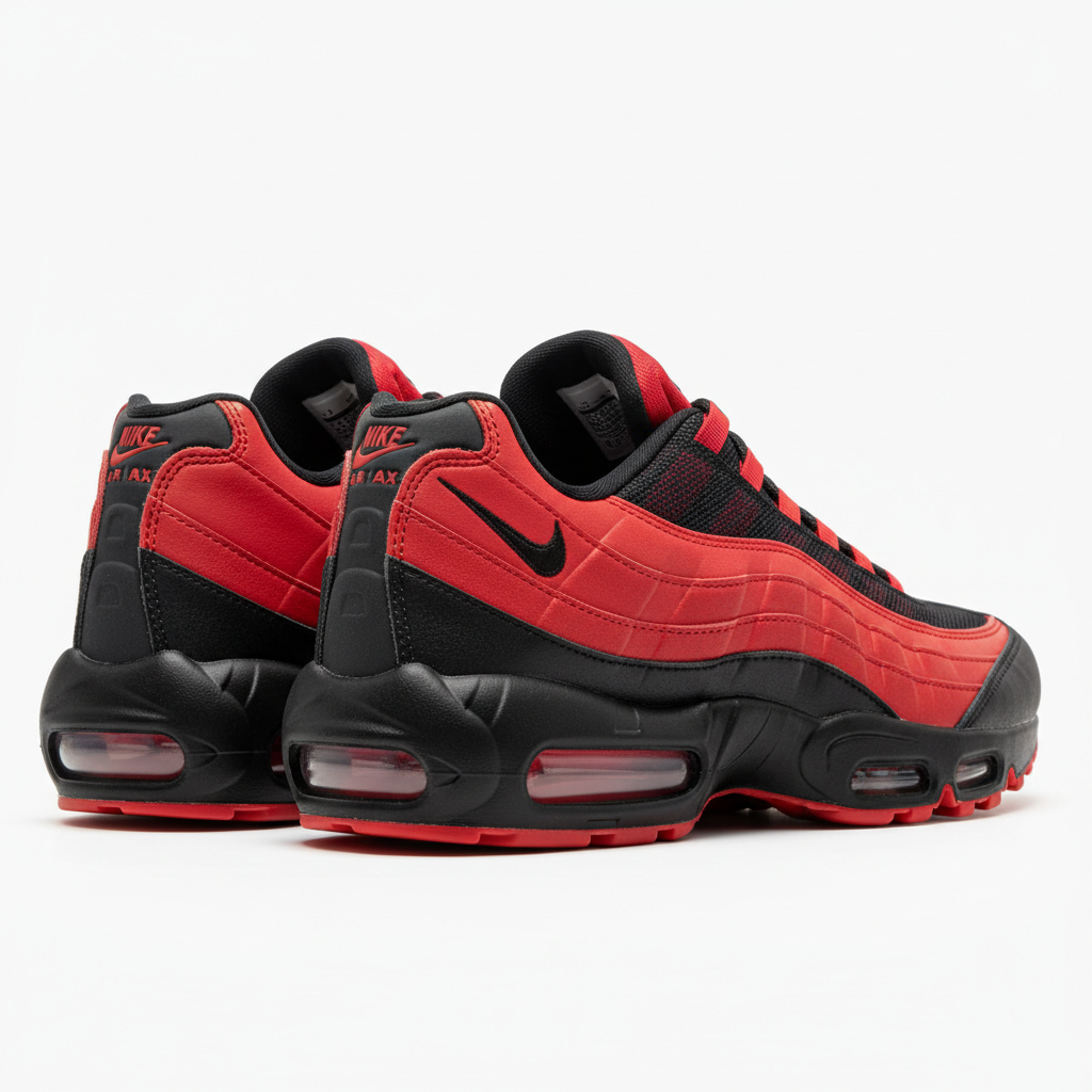 Nike Air Max 95 University Red Black back view