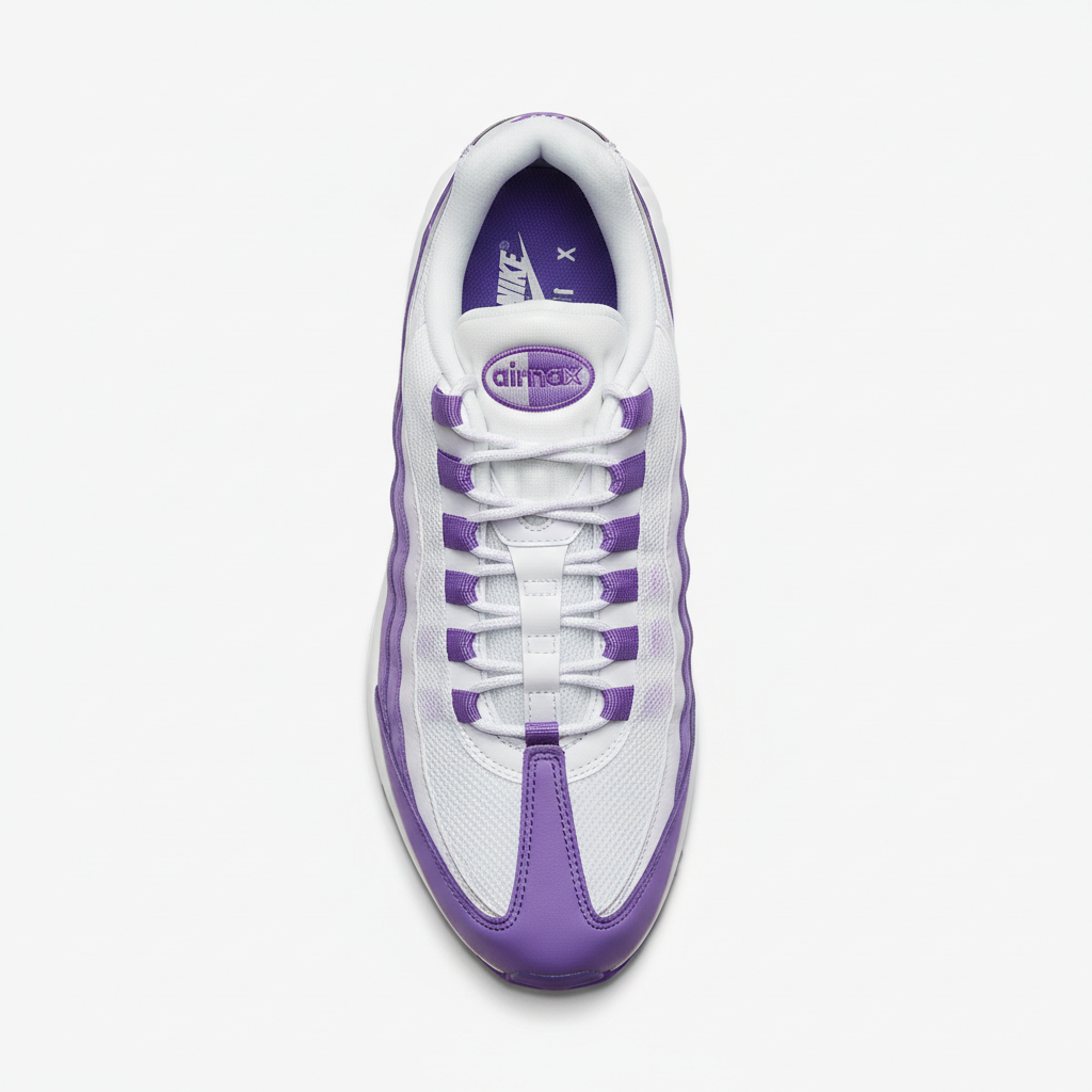 Nike Air Max 95 Lavender White top view