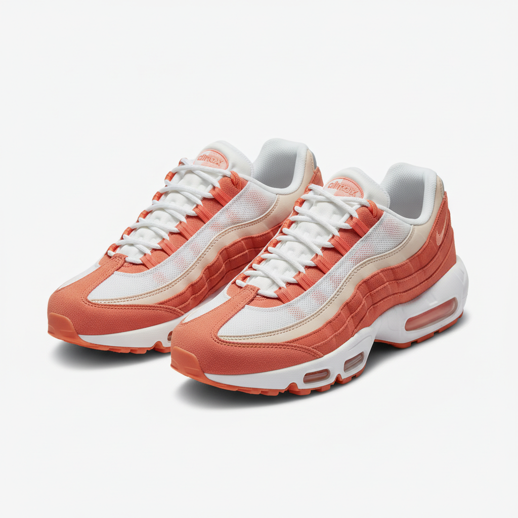 Nike Air Max 95 Coral Orange White top view