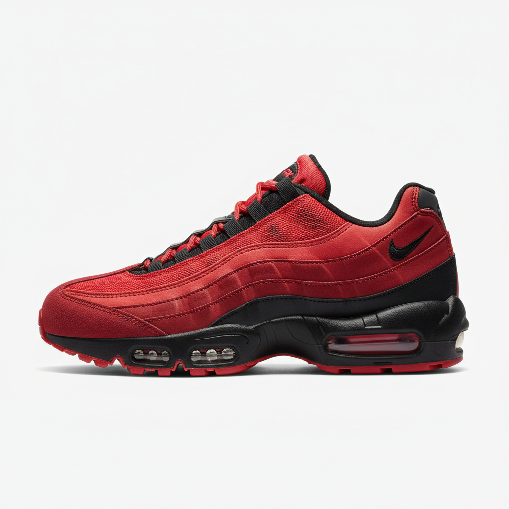 Nike Air Max 95 University Red Black side view