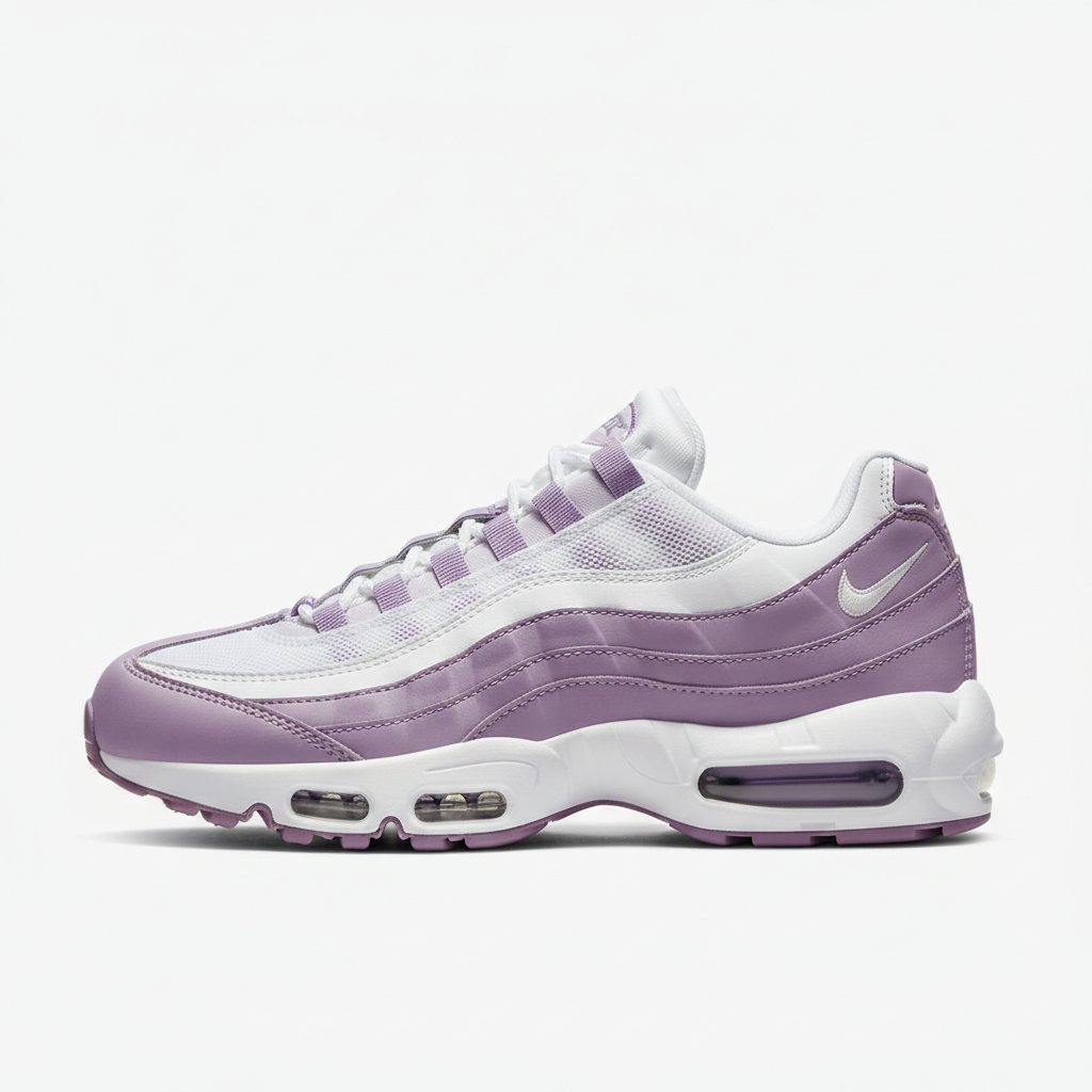 Nike Air Max 95 Lavender White side view