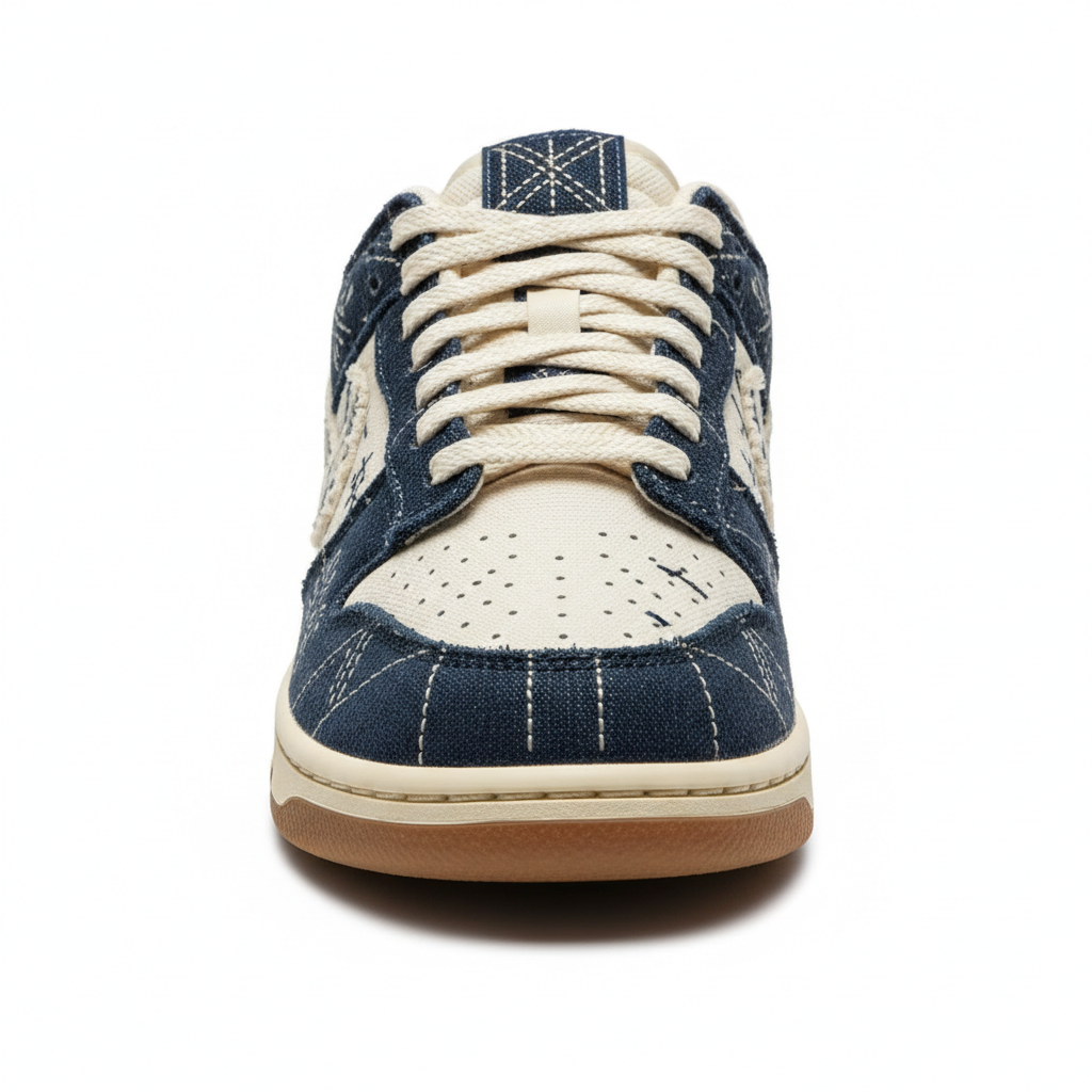Nike Dunk Low Sashiko Industrial Blue - Front Toe