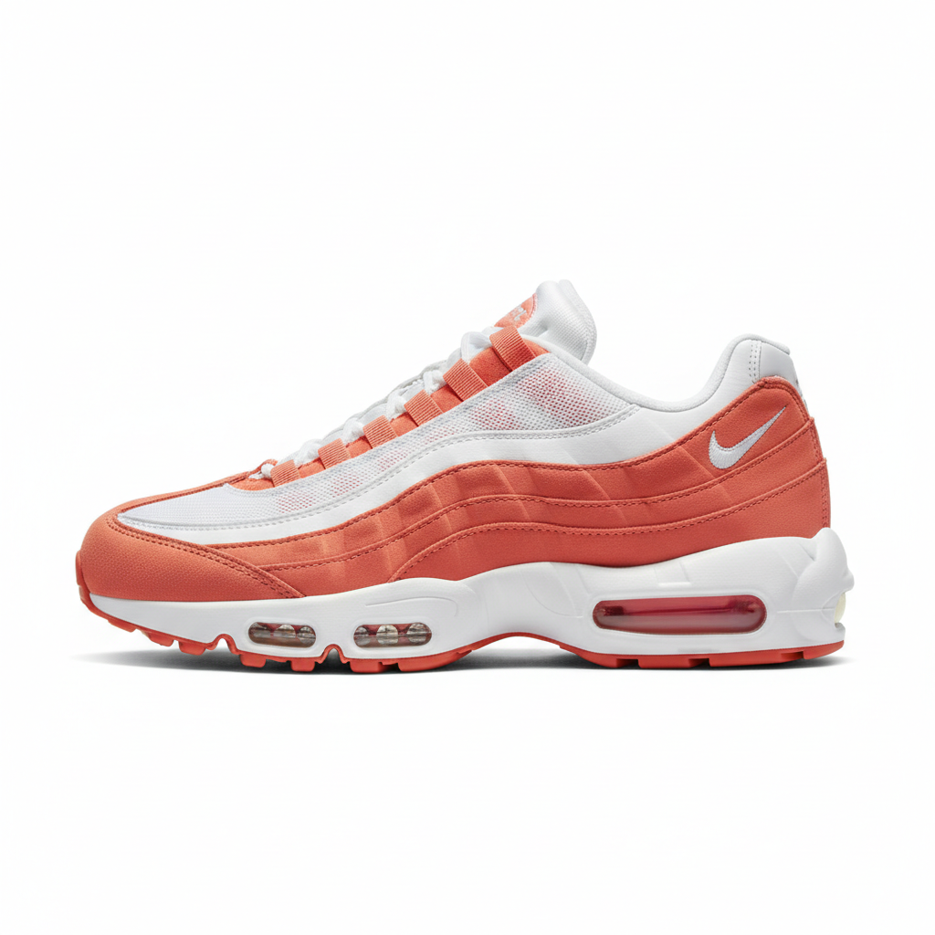 Nike Air Max 95 Coral Orange White side view